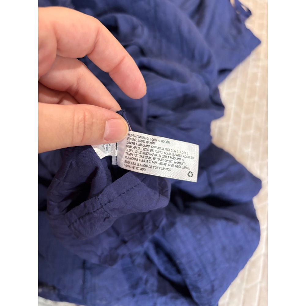 Knox Rose Navy Blue Tiered Maxi Dress Plus Size 4X NWT Gauze Adjustable Straps - Picture 10 of 10